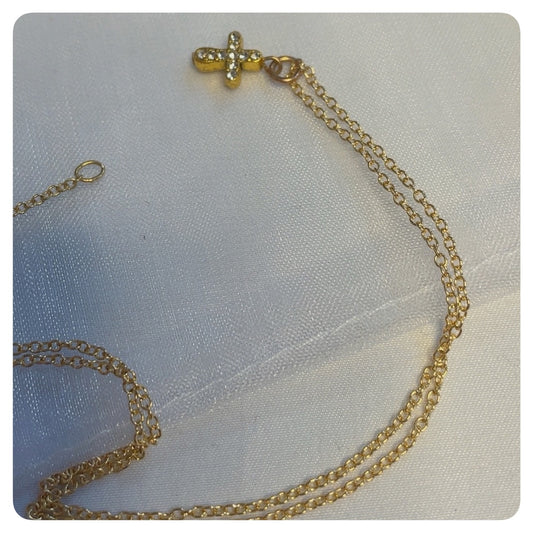 Gold cross necklace