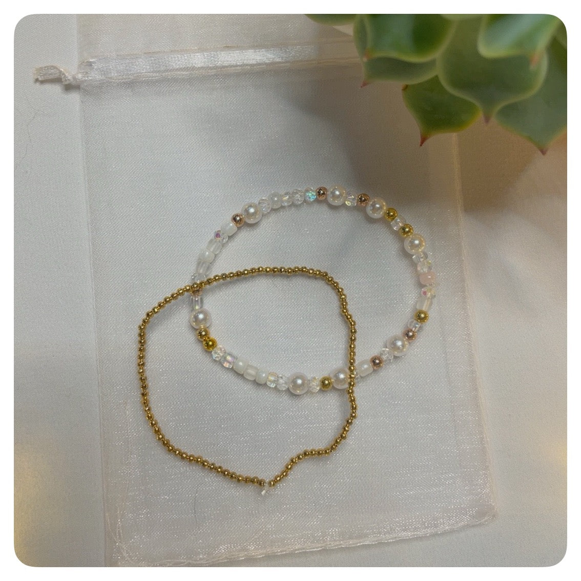 Gold bracelet set