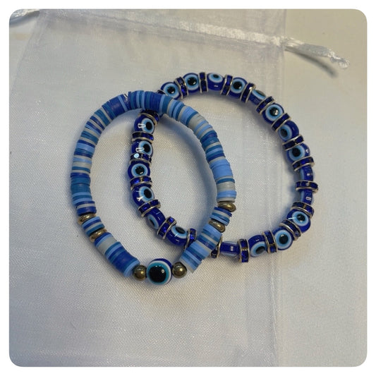 Evil eye bracelet set