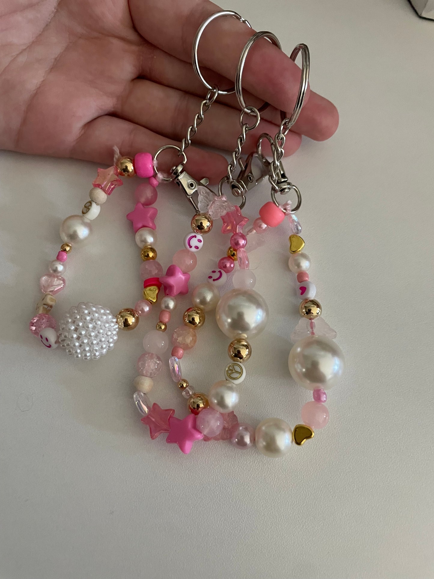 Pink purse keychain