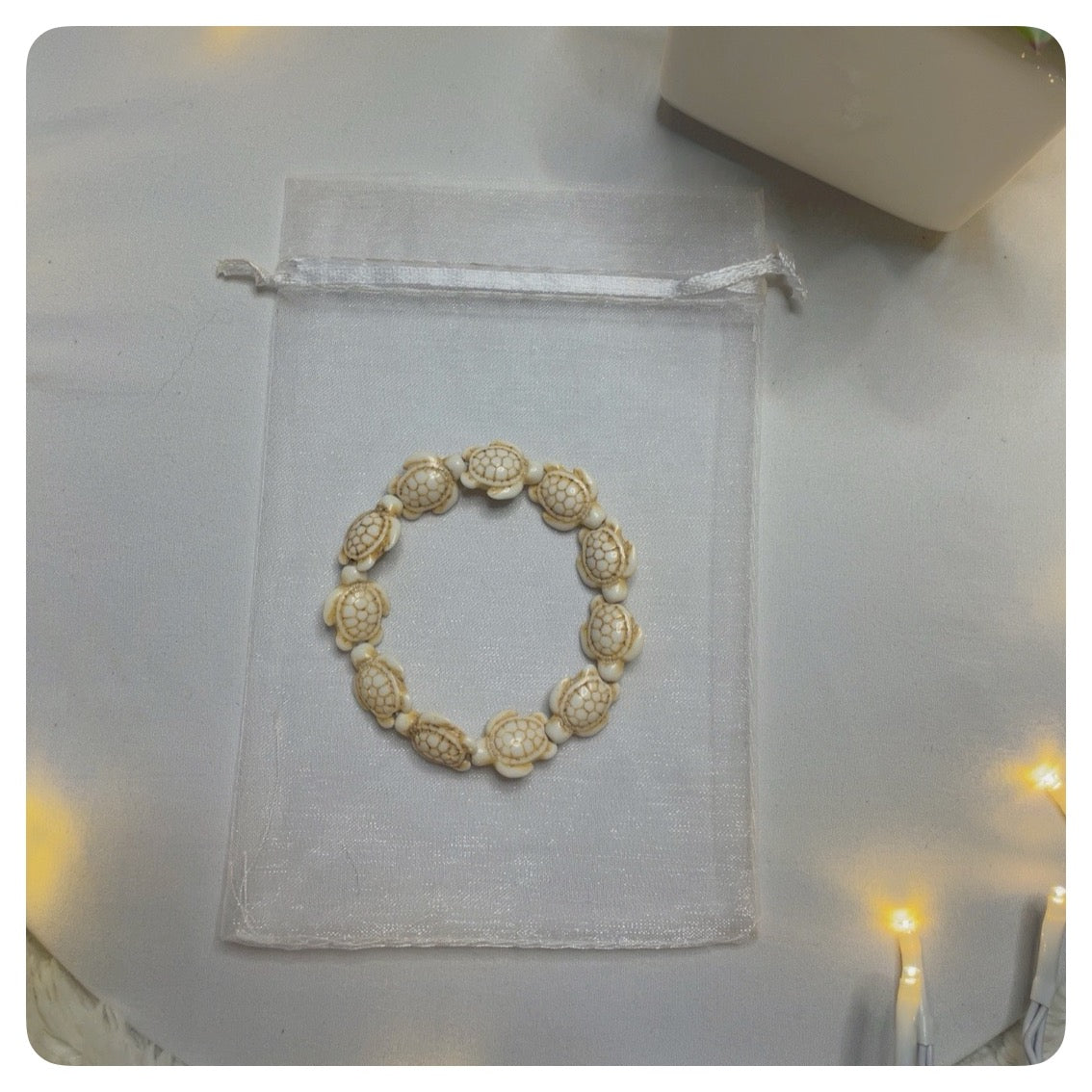 Beige turtle bracelet